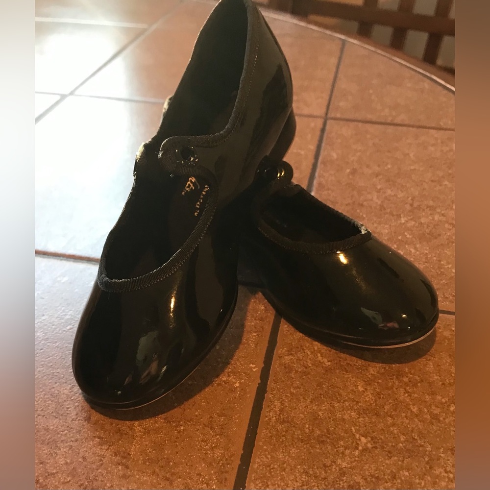 Spotlights ABT Tap Shoes Little Girls 7.5 Black Patent Leather